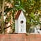 Glitzhome® 14.75" Distressed Wood HOME Birdhouse